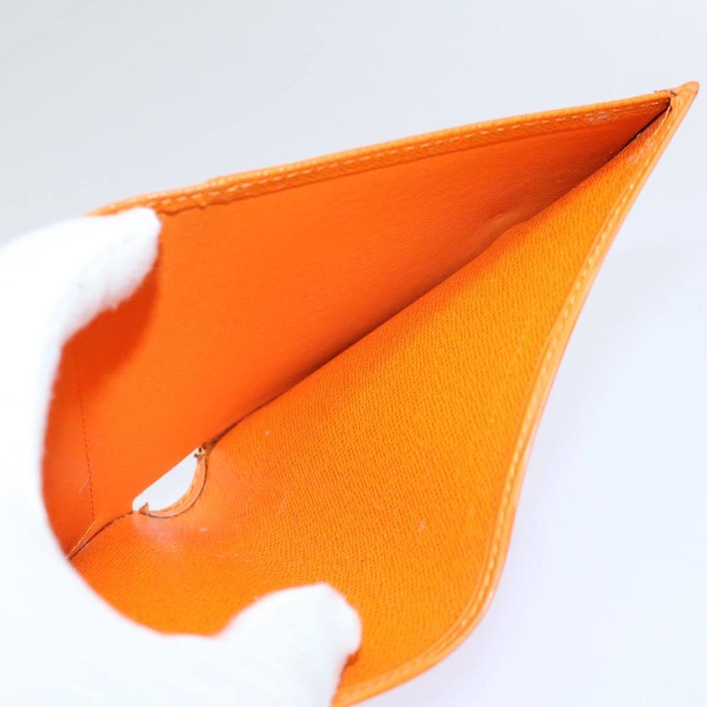 LOUIS VUITTON Epi Porte Billets Compact Bifold Wallet Mandarin M6355H Auth 58865 - Picture 11 of 16